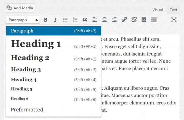 Use Different Headings in your  Content