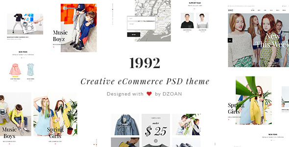 1992 Creative eCommerce adobe photoshop templates free download