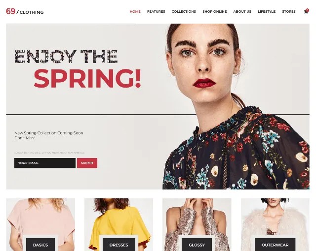 69 Clothing: A Premium WordPress Theme For Clothing Store