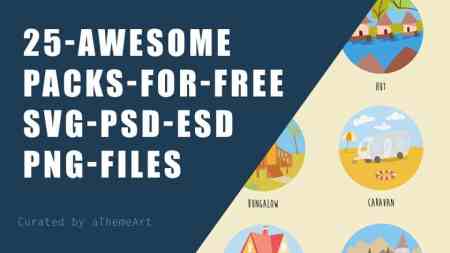25 Awesome Icon Packs free ( SVG, PSD, EDS, PNG ) files included