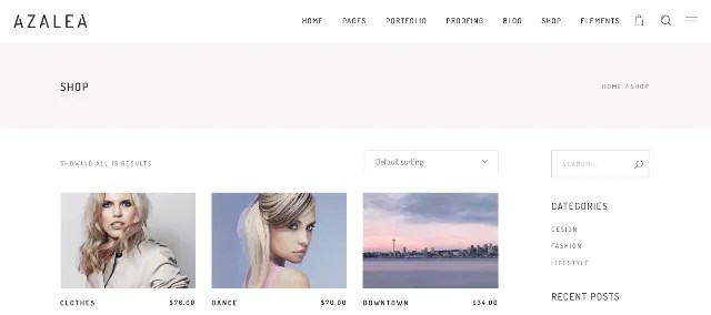 Azalea: A Funational Apparel Shop Design