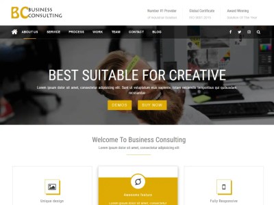 BC – Flat Design WordPress Theme