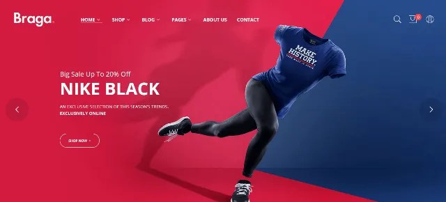 Braga: A Sophisticated Clothing WordPress Theme