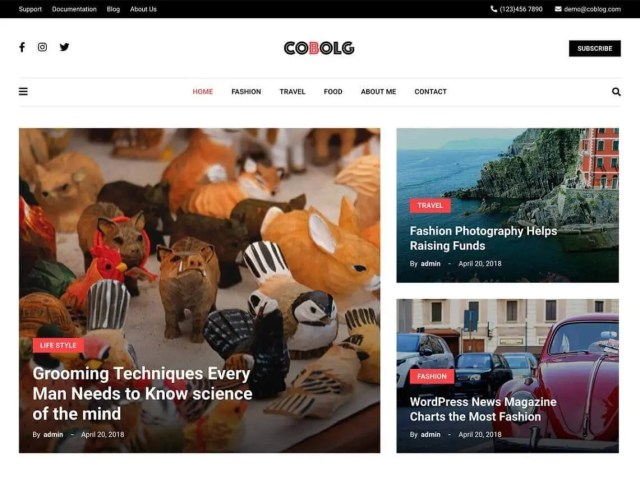 Coblog blog theme preview