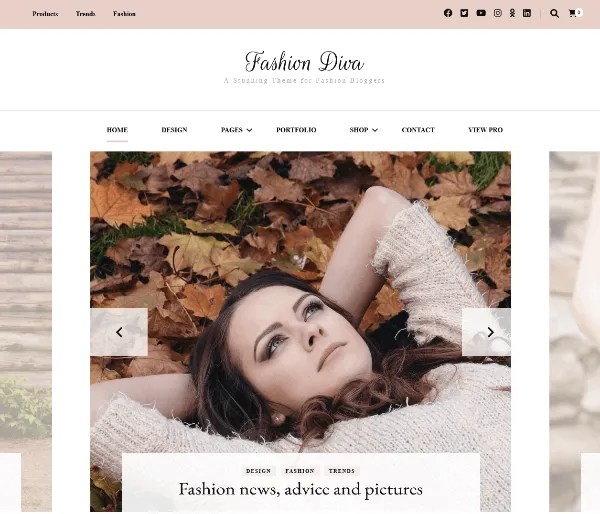 Fashion Diva: A Fashion Magazine WordPress theme