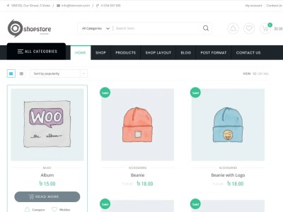 free ecommerce theme for wordpress