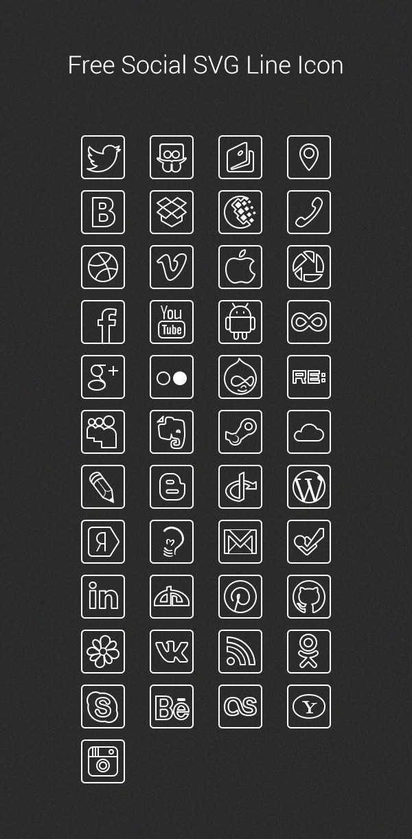 Free Social SVG Line Icon
