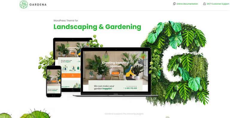 landscaping wordpress theme