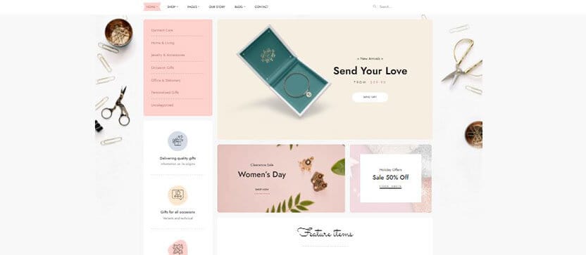 Gifymo: A Elegant Gift Boutique Web Template