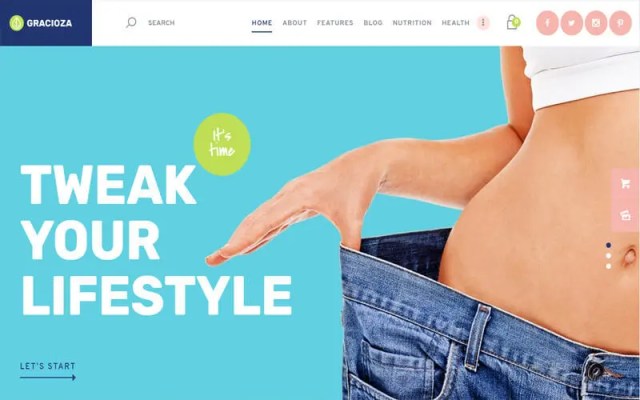 Food and nutrition WordPress template
