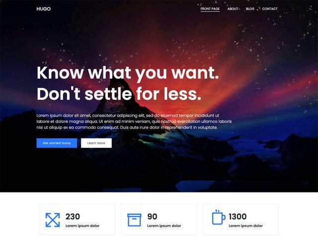 Hugo WP: Refined WordPress Design with Video Banner