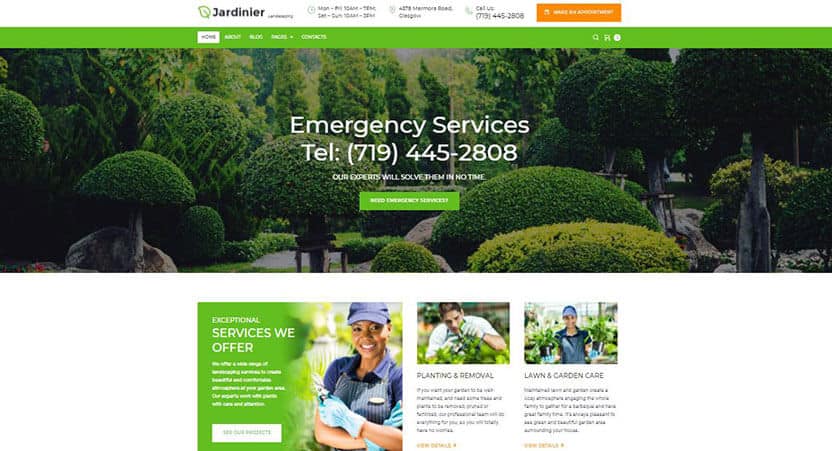 Jardinier a Clean Garden Design Template