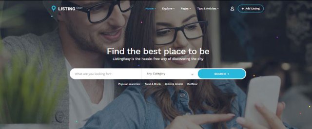 WordPress service finder theme