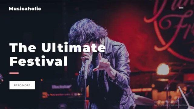 Screenshots of Musicaholic WP theme