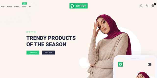 Patron – Free Modern E-Commerce PSD