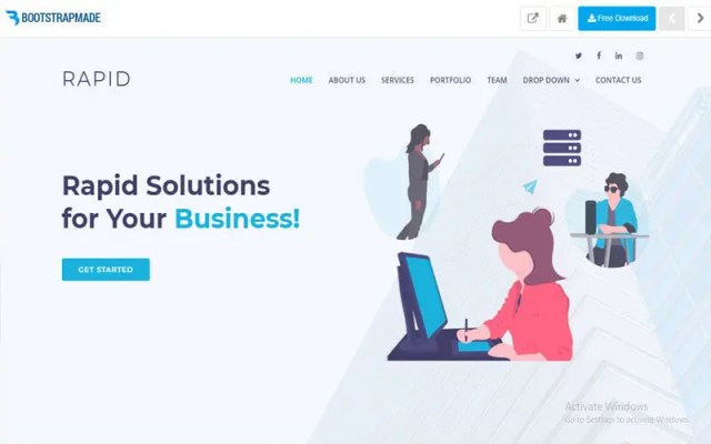 Rapid website for free templates 