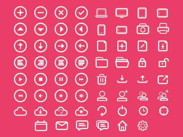 Rounded Icon Set (SVG)