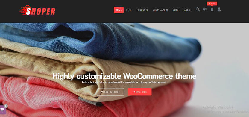 Shoper: A Liberated WordPress eCommerce Template