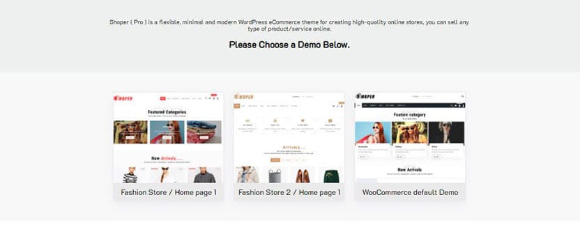 Shoper: An Optimal Website Template