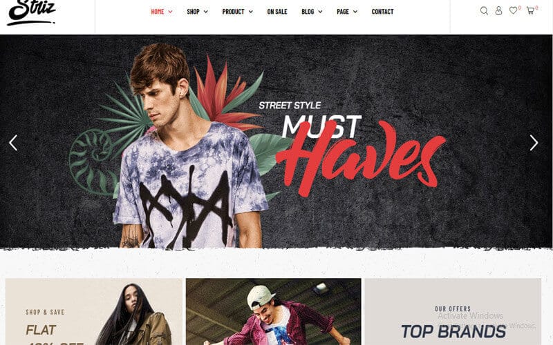 Striz: An exclusive Bootstrap eCommerce Template
