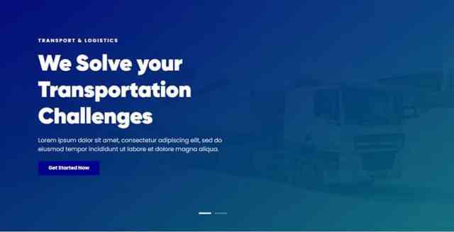 Transio: A Magical Logistics Company CMS Template