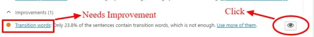 Transition words