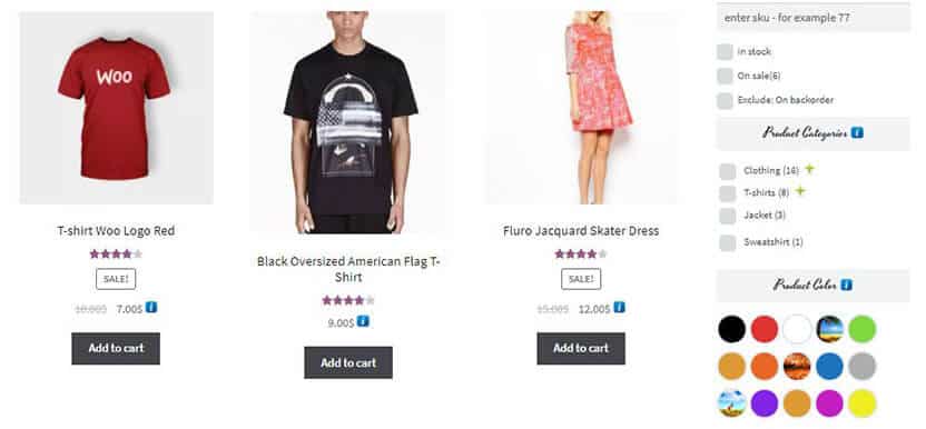 WooCommerce Product Filtering Tools