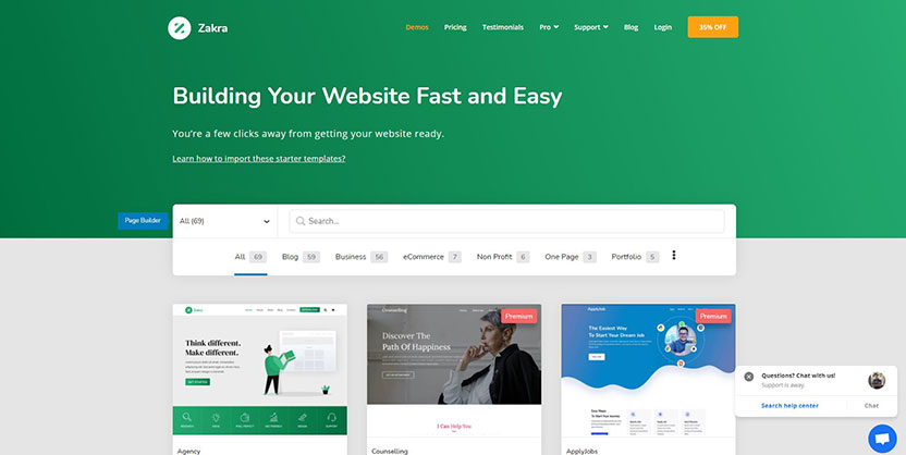 Zakra: Stellar WordPress Theme for Internet Retail