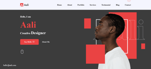 Aali: Highly Rated Resume Web Template