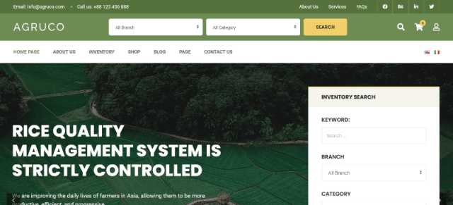 Agruco a Agriculture WordPress theme