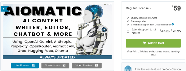 Aiomatic Chatbot Plugin for WordPress