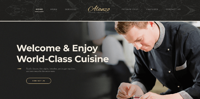 Alanzo: An Elite Gourmet Website Template