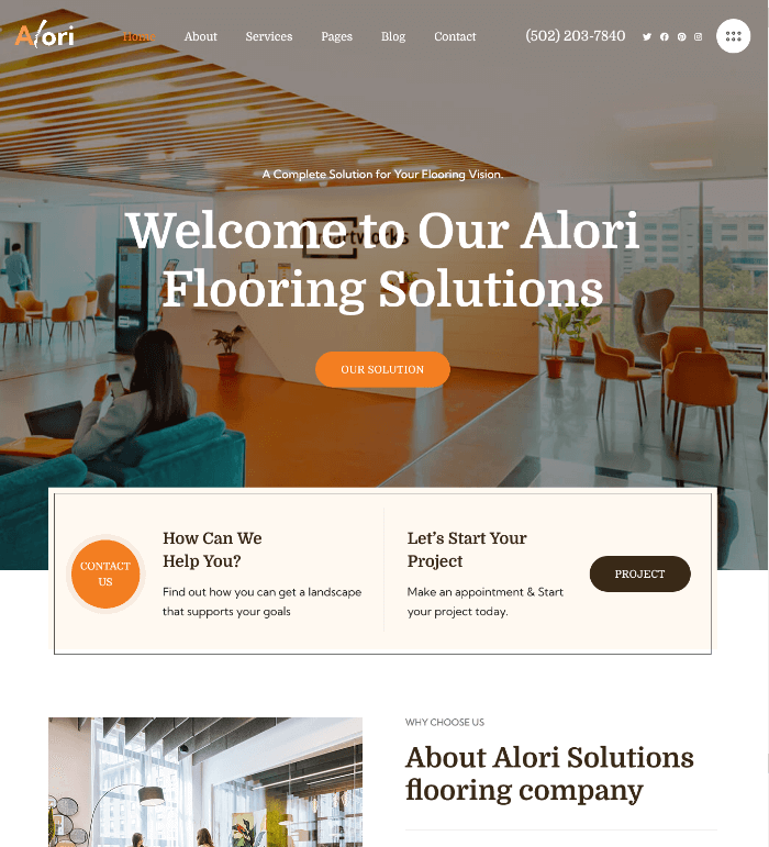 Alori: An Flooring and Tiling WP template