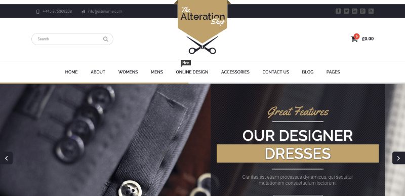 Alteration Shop: Functional Sewing WordPress Theme 