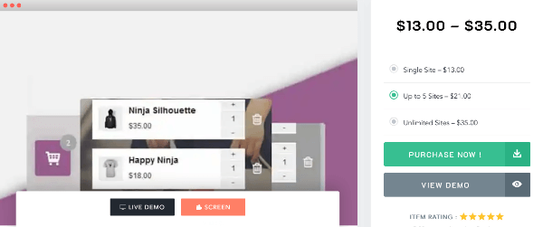 floating cart woocommerce