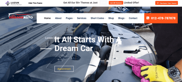auto shop wordpress theme