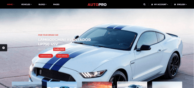 AutoPro equipment rental wordpress theme