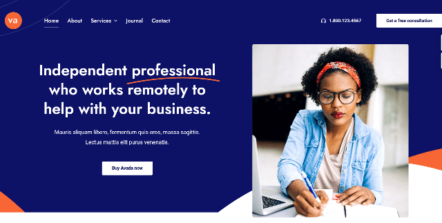 Avada: A Premier Digital Helper Website Template 