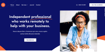 WordPress Theme for Virtual Assistants