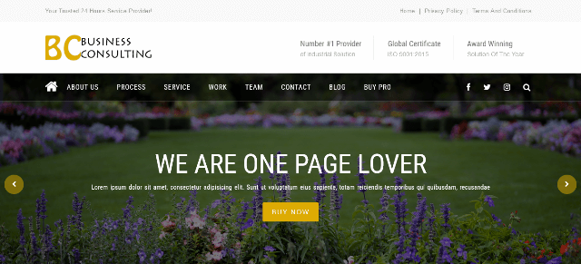 BC: a Free WordPress Template