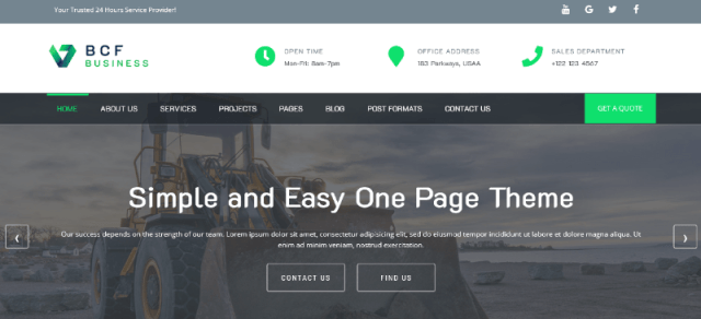 BCF a equipment sales WordPress theme