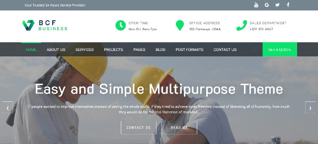 BCF Power: A Website Theme for Power Companies