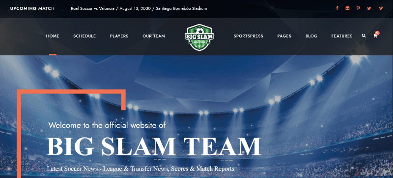 Big Slam: A Versatile Golf Club WordPress Theme