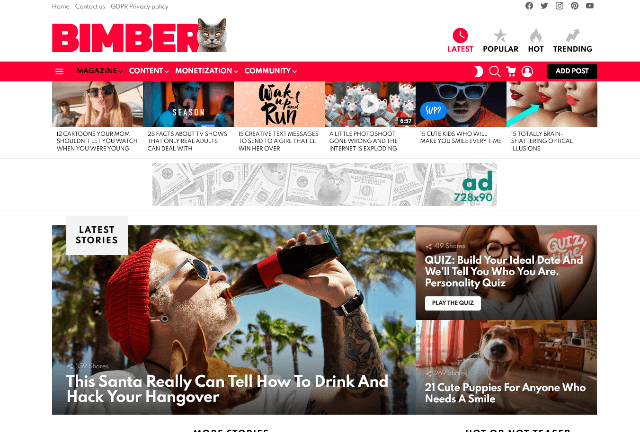 Bimber: A Premium WP Theme for Newspapers