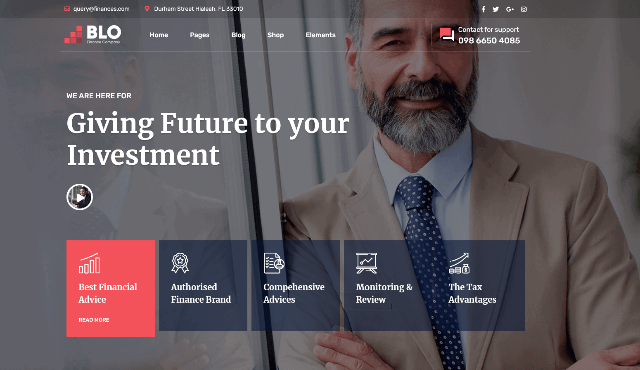 BLO: An Investment Company WordPress Template
