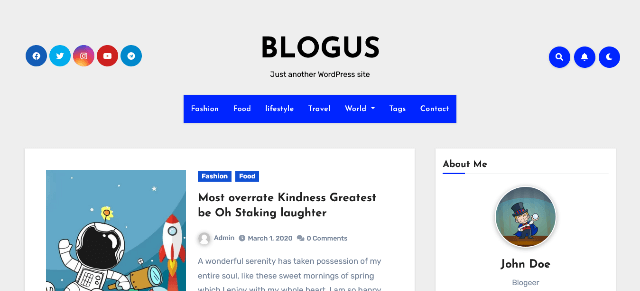 Blogus Most Unique Website Template