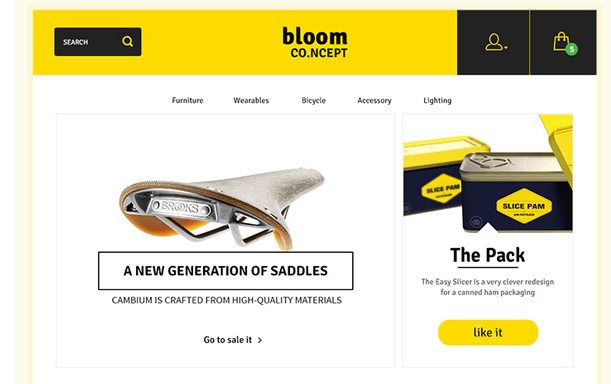 bloom e-commerce Concept