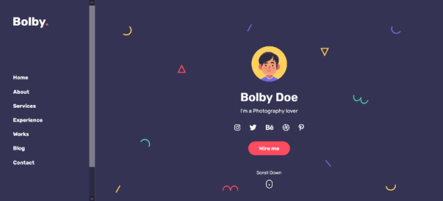 Bolby: A Standout Starter vCard Template