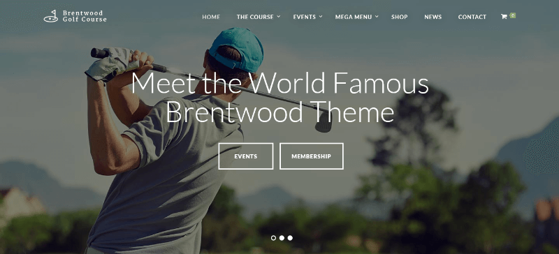 Brentwood: A Useful WordPress Design for Golf Enthusiasts