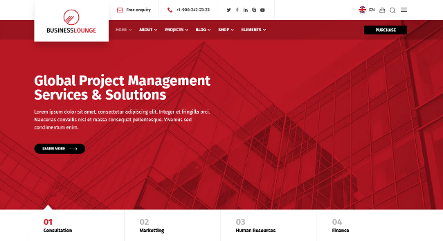 Business Lounge a Simple Business Website Template